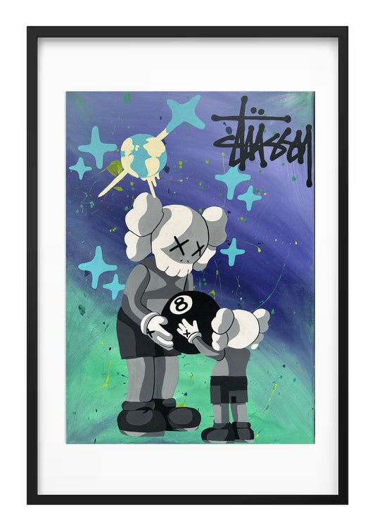 KAWS in Space print, A5